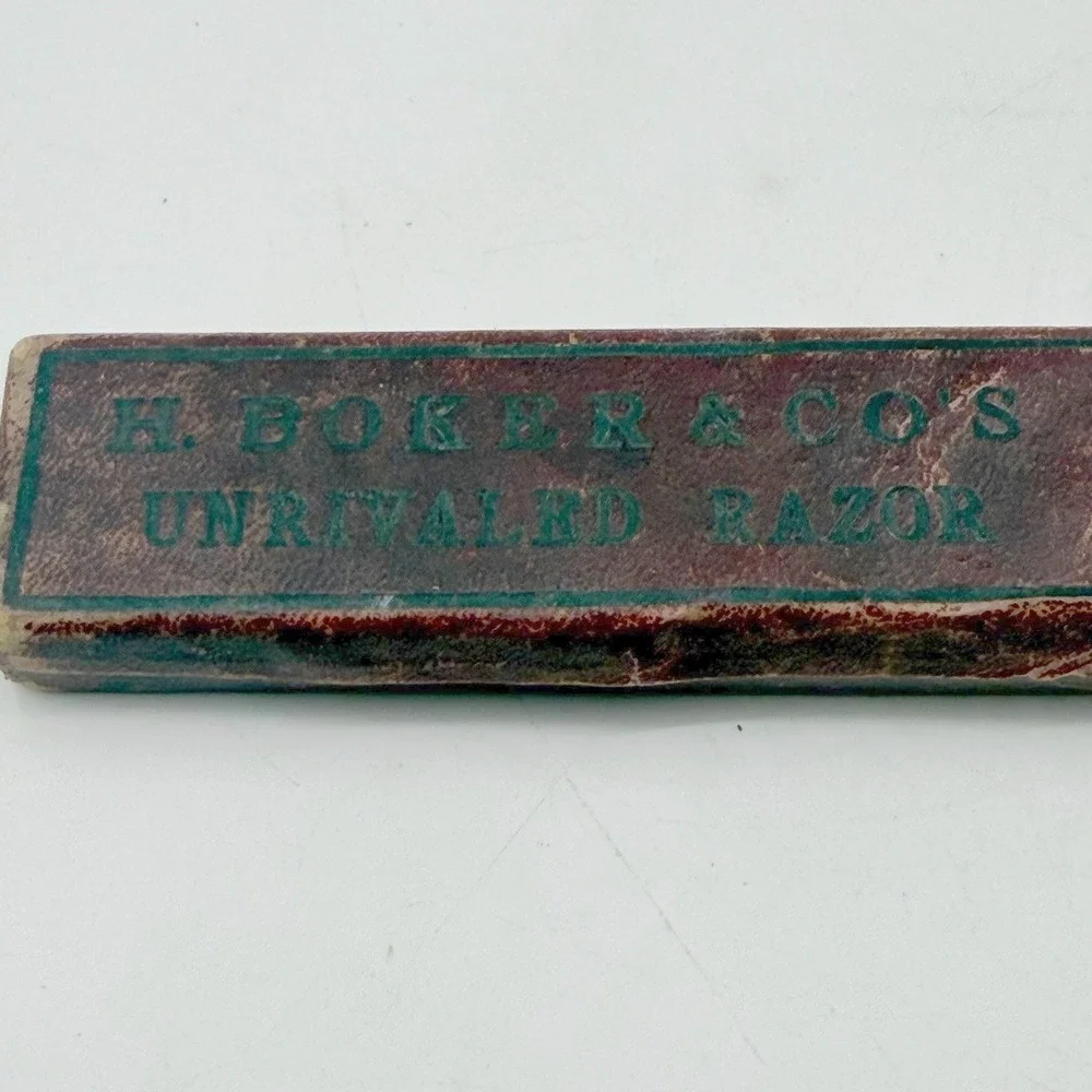 Vintage H. Boker & Co Unrivaled Straight Razor Germany with Original Case